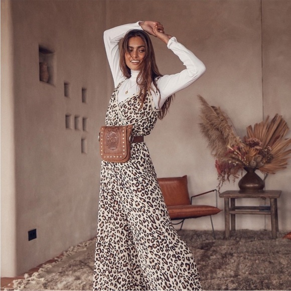 Reserved spell & The Gypsy Savannah Evening Bag tan genuine leather - Picture 4 of 4